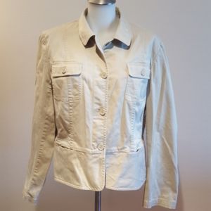 Talbots dress jacket, tan, size 14